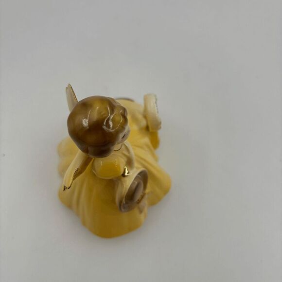 Vintage Josef Originals Porcelain Birthday Angel Girl age 8 Yellow Dress Japan - Picture 6 of 7